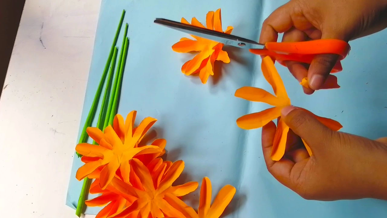 Decorative DIY Orange Flowers